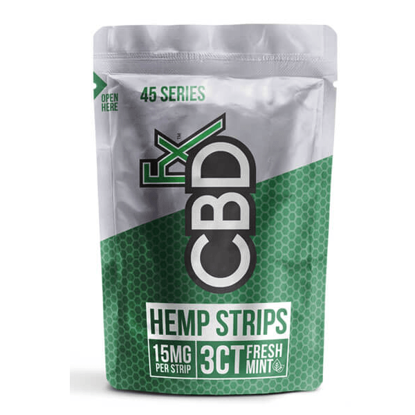 Fresh Mint CBD Hemp Strips 3 Pieces 15mg Per Strip By CBDfx