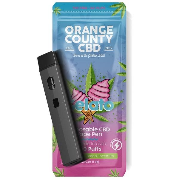 Disposable CBD Vape 600mg By Orange County – Gelato