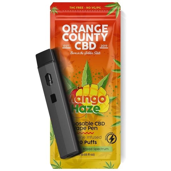Disposable CBD Vape 600mg By Orange County – Mango Haze