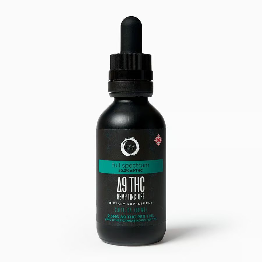 Delta-9 THC Tincture: Full-Spectrum (150mg ∆9 THC/1500mg CBD)