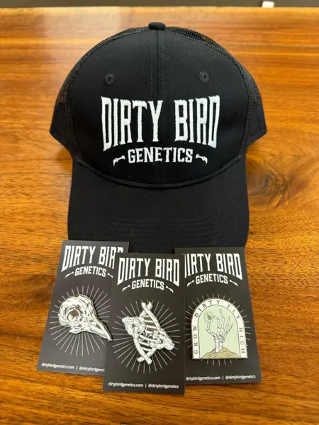 Dirty Bird Genetics Hat & Pins Bundle